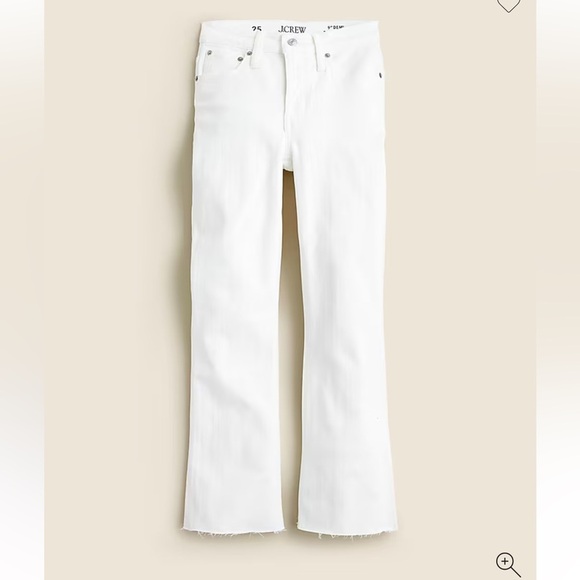 New w/minor defect. J.Crew 9" demi-boot crop jean in white wash. Size 27 $128 - Picture 1 of 8